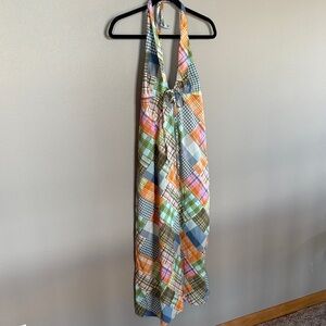 Danny Madras BDG Vibrant Patchwork Halter Dress Vintage Inspired 100% Cotton